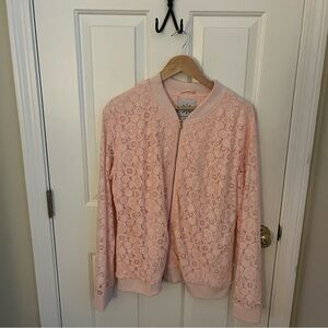Isaac Mizrahi Pink Lace Jacket